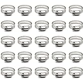 Uxcell 10 Pcs 304 Stainless Steel Worm Gear Hose Clamps - 19-29mm Adjustable Range For Fuel Lines, Pipes & Cables - View #6