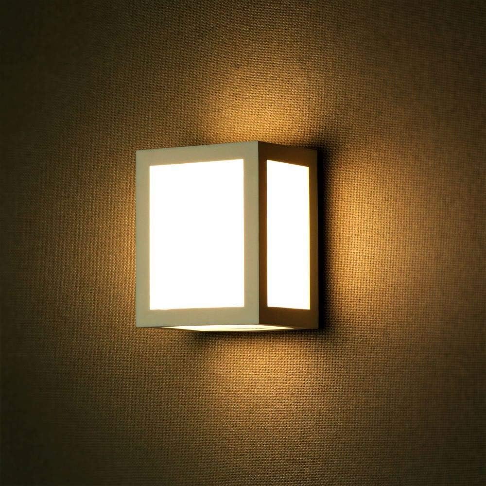 V-TAC Modern Outdoor, IP65 Waterproof White Frame Wall Lamp for Garden Garage Hallway Gate 12W 6400K Soft Light, PC, 12 W - Image 5