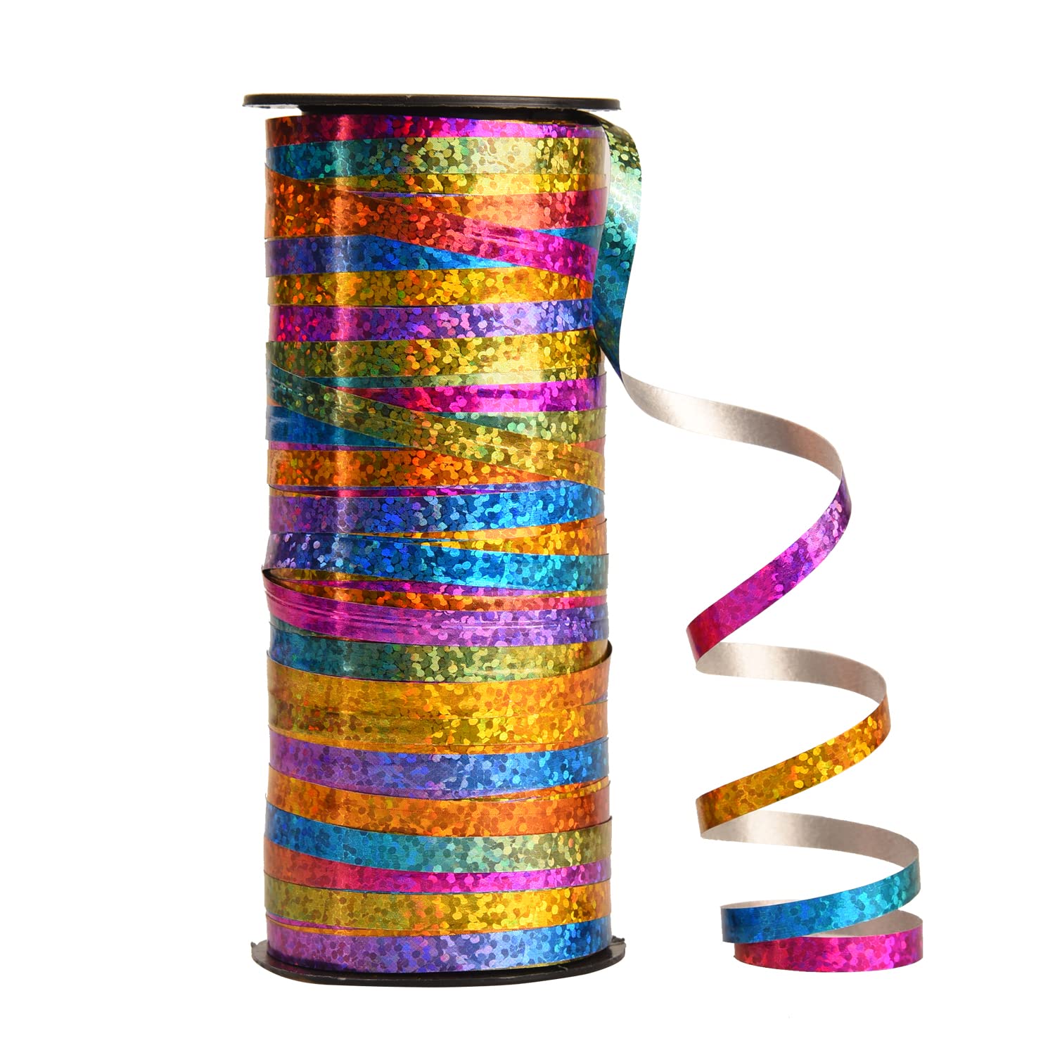 NAUZE 100 Yards Rainbow Curling Ribbon Balloon Ribbon Gift Wrapping Balloon String (Rainbow)