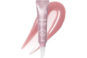 TULA Skin Care Glaze Plumping Lip Treatment - Hydrating & Glossy Lip Balm with Hyaluronic Acid & Peptides, 0.28 oz.