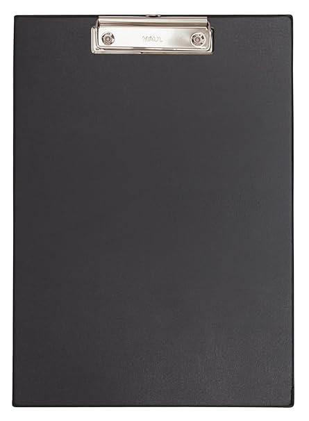 Maul 2335290 Schreibplatte Folienüberzug, Klemmbrett A4 Hoch, Schwarz, 1 Stück
