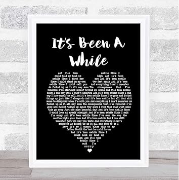Amazon Com It S Been A While Black Heart Song Lyric Quote Print Office Products
