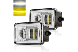 wideep Premium Dual colors LED Fog Light Assemblies For F150/F250/F350 2015-2020 Ford, Two-Tone Fog Lamp Assembly Kit, Plug and Play, 3000K/6500K IP67 DC 12V, 2Pcs, JL3Z-7222-D