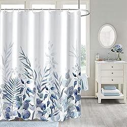 AWERT Shower Curtain Plants for Bathroom,Waterproof
