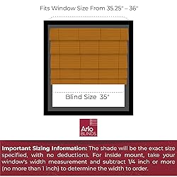 ARLO BLINDS Sheer Bamboo Roman Shades with Valance