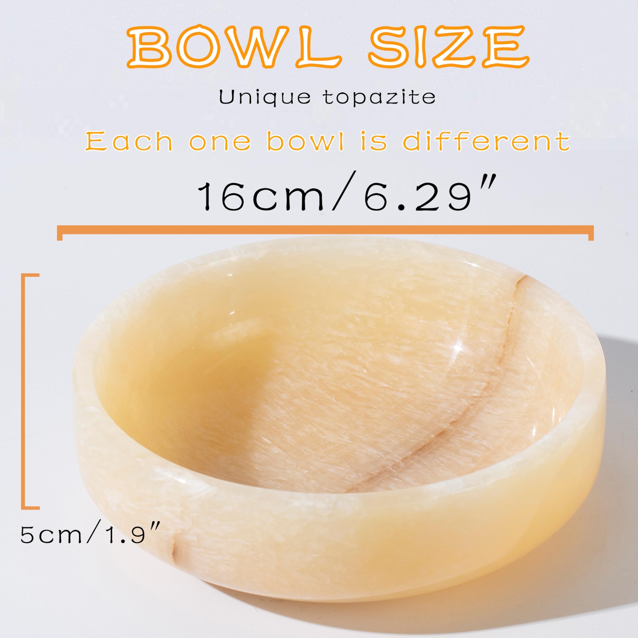Condition photo showing New/Like New for marble stone catchall bowl for home decor, 6.29inch key bowl for entryway