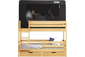 RIYDH Bed Tent Bunk Twin Bed Canopy Tents for Adult - Portable Dream Tent Indoor Sleeping Tents 93% Blackout with 3 Doors Breathable Big Space Tents