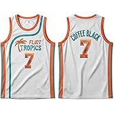 Flint Tropics Coffee Black #7 Semi Pro 90s Hip Hop Clothes for Party Men Basketball Jersey Green White S-5XL