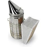 Luwint Bee Hive Smoker, 12 Inch Bee Smoker for Beekeeping, Stainless Steel Tall Heat Chamber and Leather Bellow