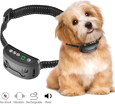 Collar Antiladridos para Perros -OMorc, Collar Adiestramiento Sin Descarga Eléctrica Collar Automático utiliza Sonidos y Vibraciones Audibles, Seguro, ...