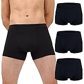 IRISMORII Mens Incontinence Underwear Adult Washable Bladder Control Brief 60 ML Absorbency Leak Proof Boxer Brief 3 Pack (Black XL)
