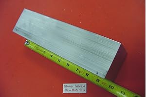 STONER METALS 2-1/2" X 2-1/2" Aluminum Square 6061 Solid Flat BAR 10" Long T6511 Plate Stock
