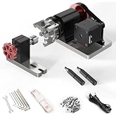 Twotrees CNC Fourth Axis Rotary Module &ndash; 360&deg; Unlimited Rotation | 42 Stepper Motor, Aluminum Alloy Body, Compatible with TTC450 CNC Machine, Ideal for Aerospace, Automotive, and DIY Engraving