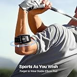FREETOO Tennis Elbow Support Strap Adjustable with Removable Pad Black view 7