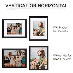 Vittanly 8.5x11 Picture Frame, Engineered Wood with