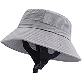 Gvatasz Summer Mesh Surf Hats Surf Bucket Hat with Strap Waterproof Sun UPF 50+ Sun Hats for Surfing, Boating, Water-Sports