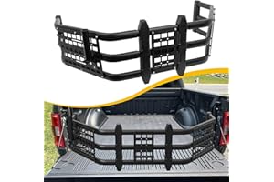 EZREXPM Upgraded Truck Bed Extender Fit for Ford F-150 F150 2015-2026 & Toyota Tundra 2007-2026 & Nissan Titan 2016-2024 Aluminum Tailgate Extender, with Molle Panel and Flagpole Bracket