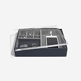 Stackers Navy Blue Valet Tray with Acrylic Display Lid - Organiser view 3