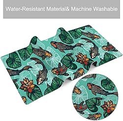 Hanazaoa Koi Fish Gaming Mouse Pad,Flowers and
