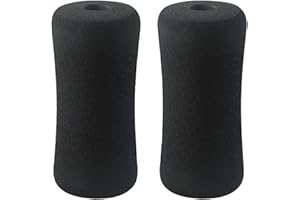 HogarTech Foot Foam Pads Rollers Replacement for Leg Extension and Weight Bench, 7 Inch, 2-Pack, Black