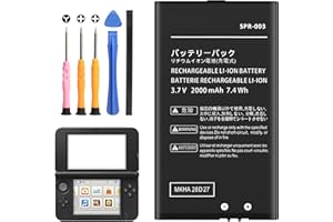 2000mAh SPR-003 Battery for Nintendo 3DS XL LL New 3DS XL Console, Replacement Battery for Nintendo Switch Console with Repai