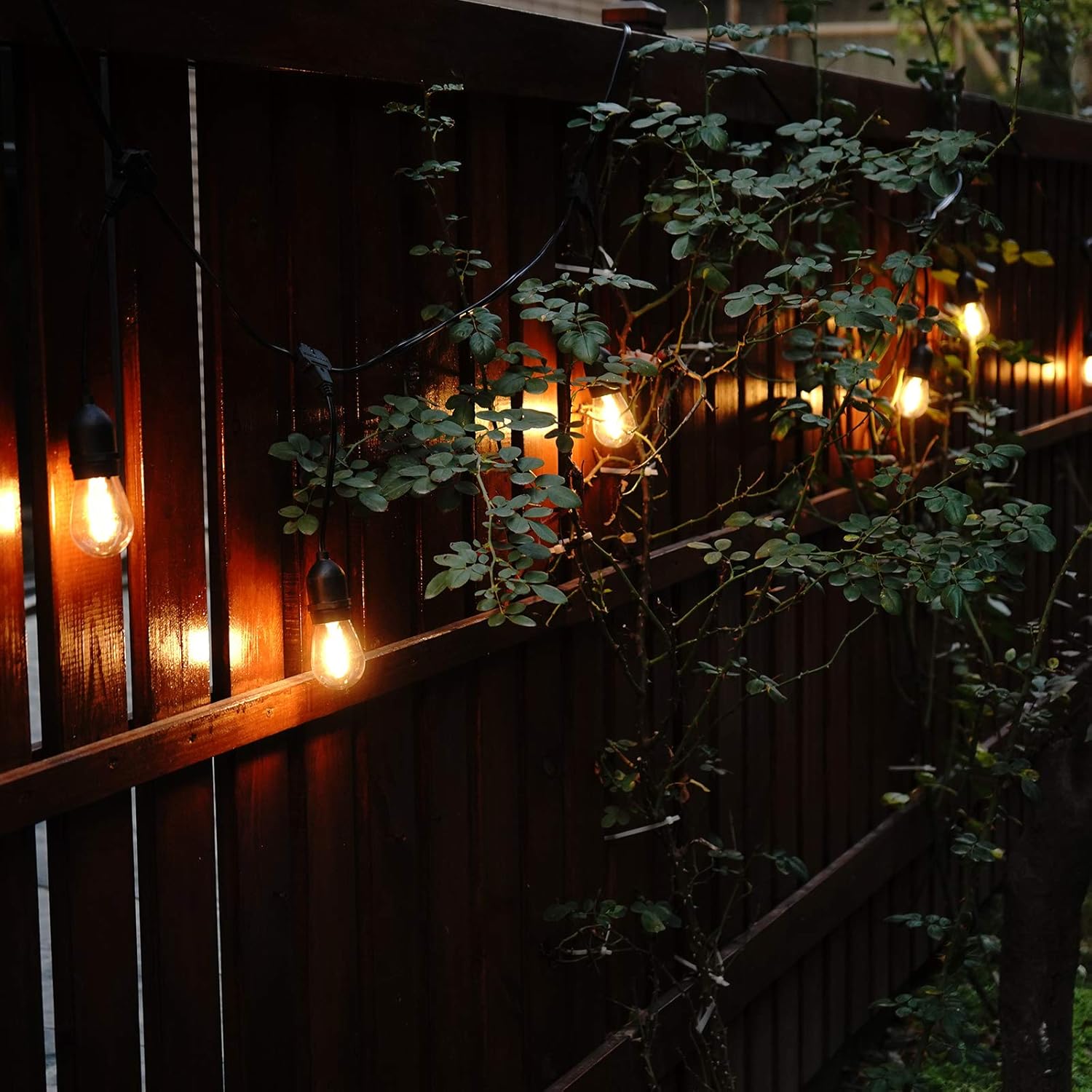 GOODSMANN LED Outdoor Low Voltage String Lights 12V 10PCS Bulbs Hanging Landscape Lighting, 50 FT Light String Weatherproof Decorative Lights Need Work with Low Voltage Transformer 9132-82601-10A : Garden & Outdoor
