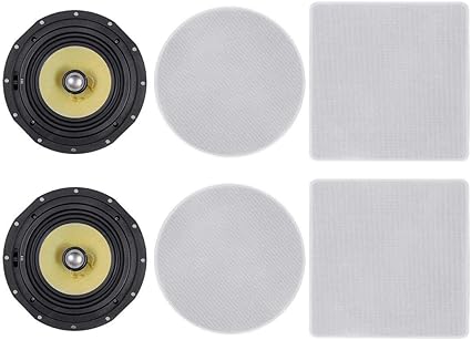 Amazon Com Monoprice 2 Way Fiber In Ceiling Speakers 8 Inch