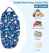 Decalsweet Kids Bean Bag Chair Cover Large Underwater Theme (No Filling) view 3