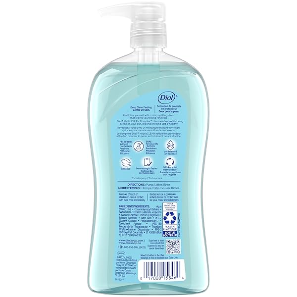 DIAL BODY WASH, REFRESH & RENEW COCONUT WATER, 32 FL OZ