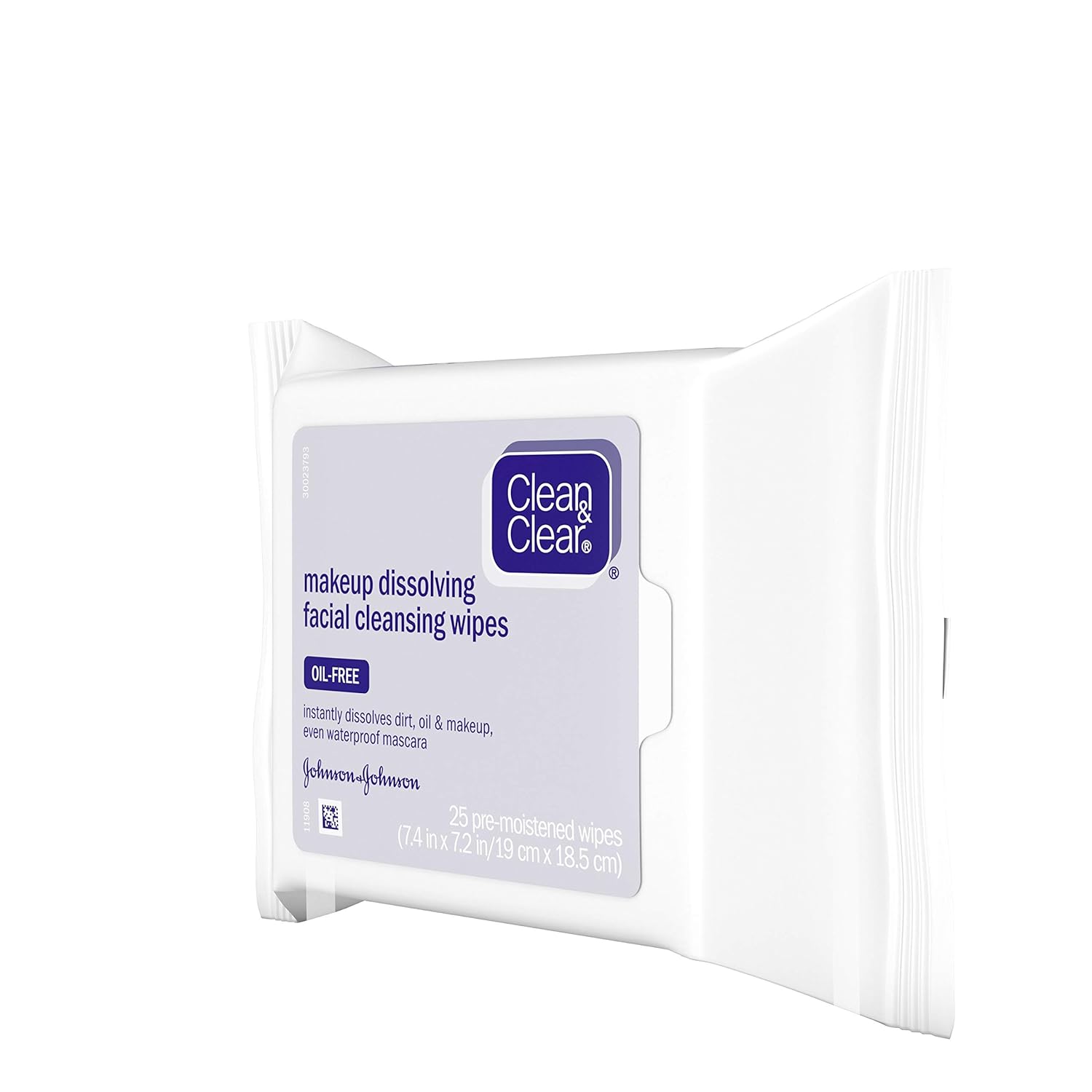 Clean & Clear Oil-Free Makeup Dissolving Facial Cleansing Wipes to Remove Dirt, Oil, Makeup & Waterproof Mascara, 25 ct.: Beauty