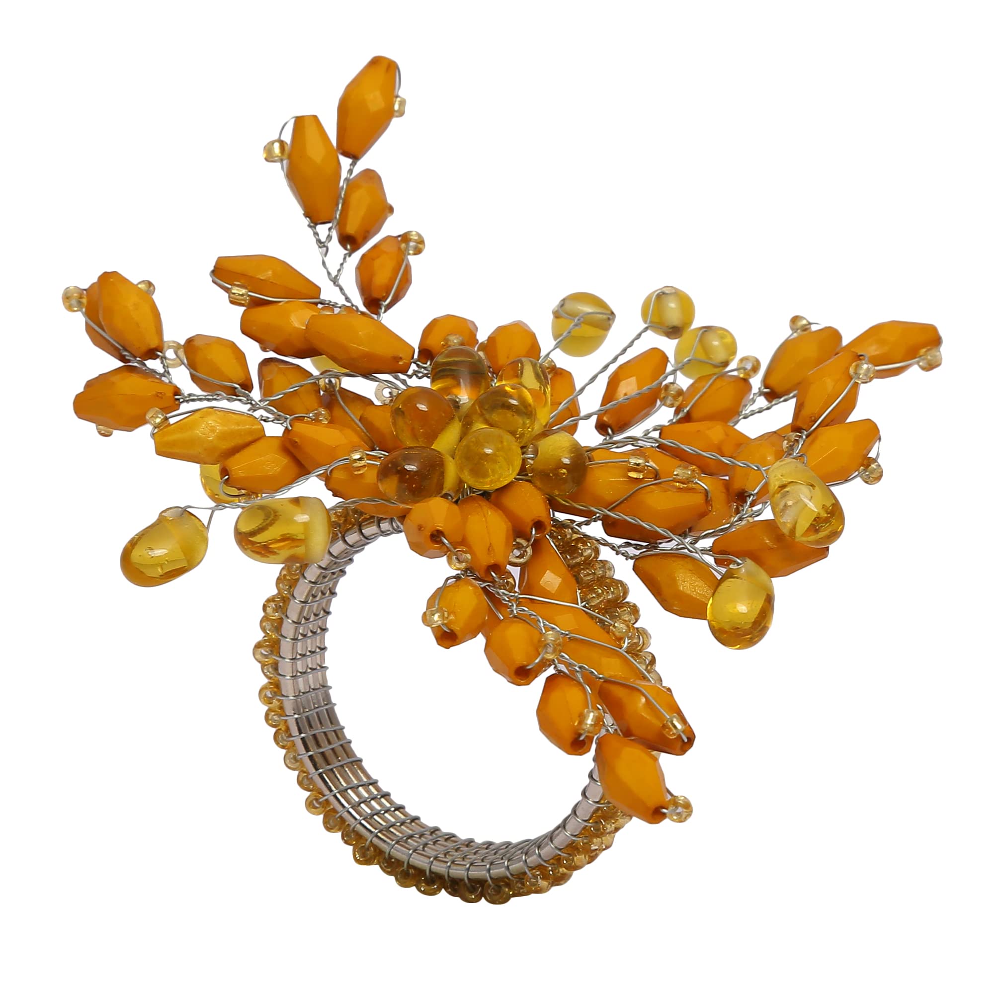 ITOS365 Napkin Rings Set of 12 for Dining Table Decoration Parties Everyday Metal Napkin Holder Leaf Gold (Pack of 12)