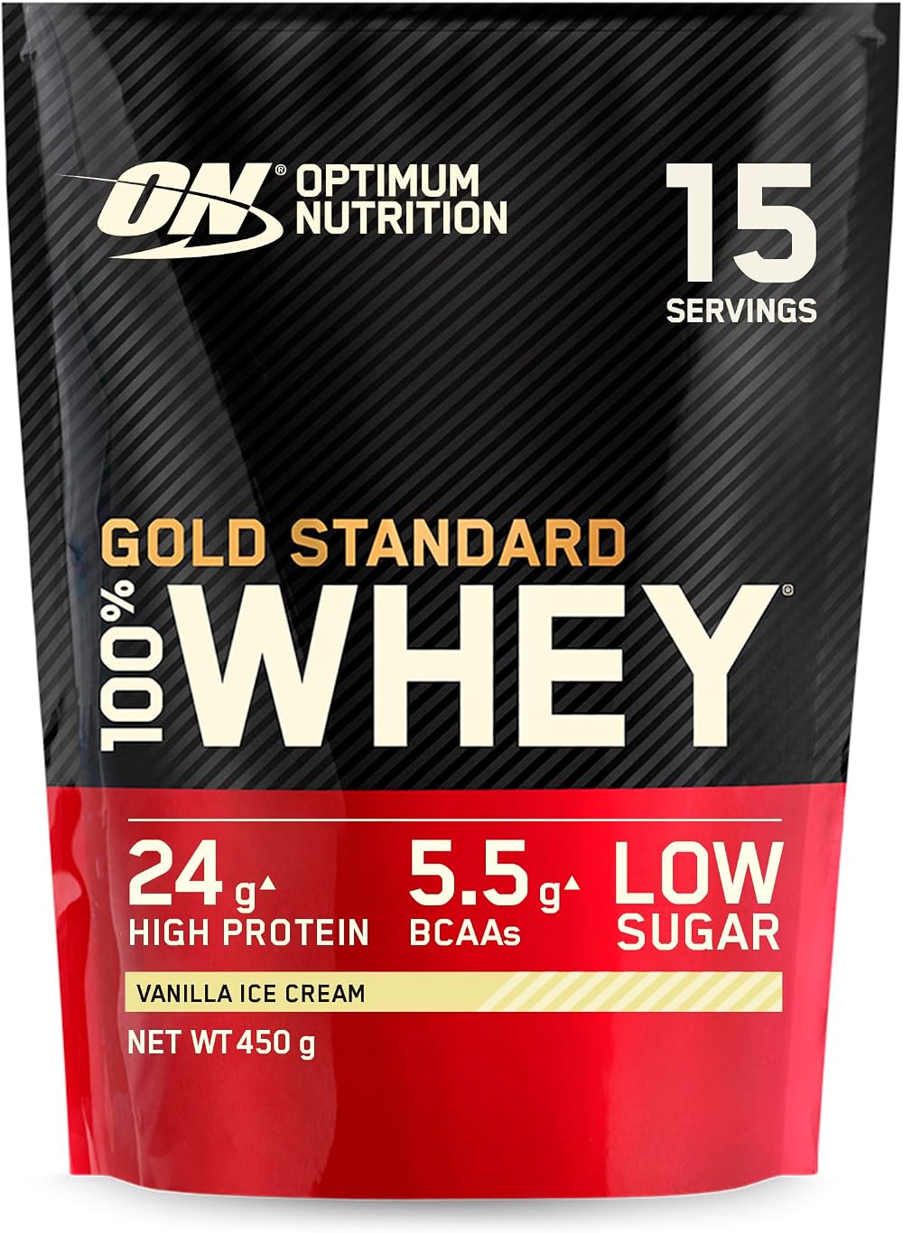 Optimum Nutrition Gold Standard 100% Whey Vanilla Ice Cream 450 g 15 Servings