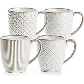 getstar Large Coffee Mugs 18 OZ Set of 4 with Big Handles, Ceramic Coffee Mug Microwave and Dishwasher Safe, Coffee Cups Ceramic