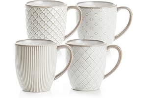 getstar Large Coffee Mugs 18 OZ Set of 4 with Big Handles, Ceramic Coffee Mug Microwave and Dishwasher Safe, Coffee Cups Cera