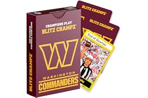 Blitz Champz Washington Commanders – Officially Licensed NFL Playing Cards & Commanders Gifts for Men & Women, Fun Travel Card Games for Adults & Kids 7+, Camping Games for Friends & Family Game Night