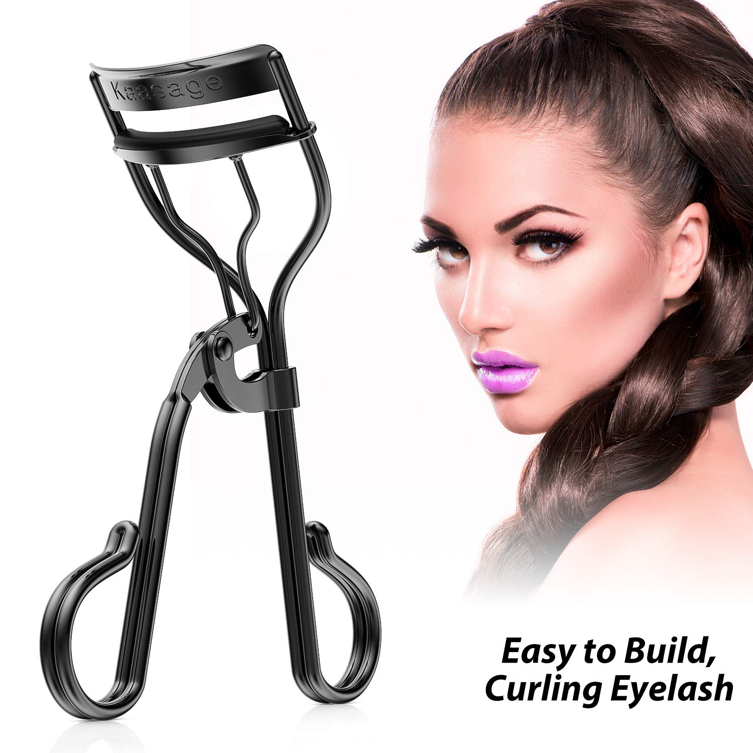 Kaasage Eyelash Curler With 5 Silicone Replacement Pads, Designed to Fit All Eye Shape, No Hurt Face and Eyelids, Naturally Curling Eyelashes in 5 Seconds, Keep All Day. : Beauty