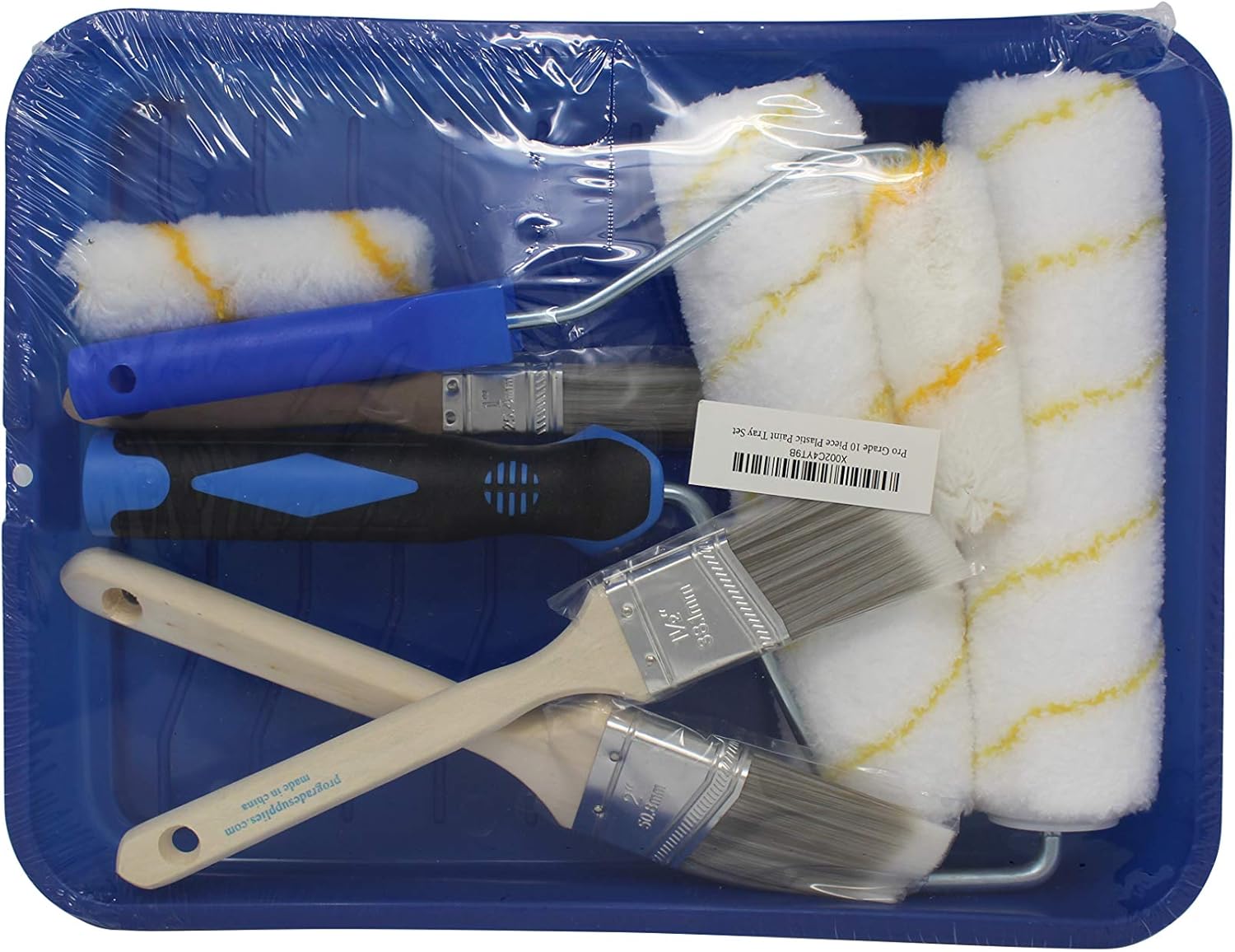 Pro Grade Paint Roller Cover Set, Wall Painting Roller Naps for Professional or Home Owners with All Paints and Stains. Paint Roller Covers are for House or Commercial Use. (10 Piece Set) - - 