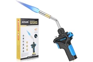 AUSAIL Propane Torch Head, Mapp Map Gas Torch, High Intensity AS12000 Trigger Start Gas Torch, Welding Torch for Soldering, Brazing, Welding, Searing Steak