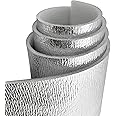 MOTUKA 15.7In x 26.6Ft 198mil Single Reflective Insulation Foam Thermal Panel Foam Core Heat Radiant Barrier 34 sqft Aluminum Foil Finsh White Foam Heat Shield Material
