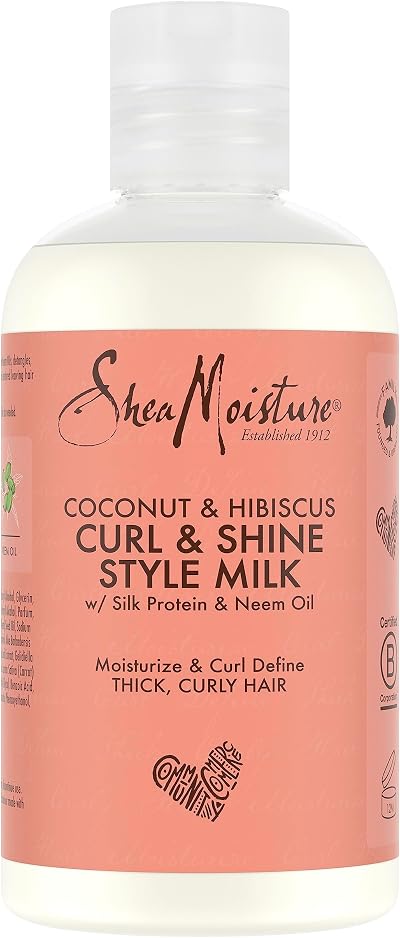 Shea Moisture Coconut Hibiscus Curl Style Milk Thick Curly Hair Styling Cream