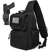 ATBP Tactical Crossbody Bag Holster Shoulder Backpack 6 Elastic Slots Water Bottle Holder Carrier Accessories Pouch 15L