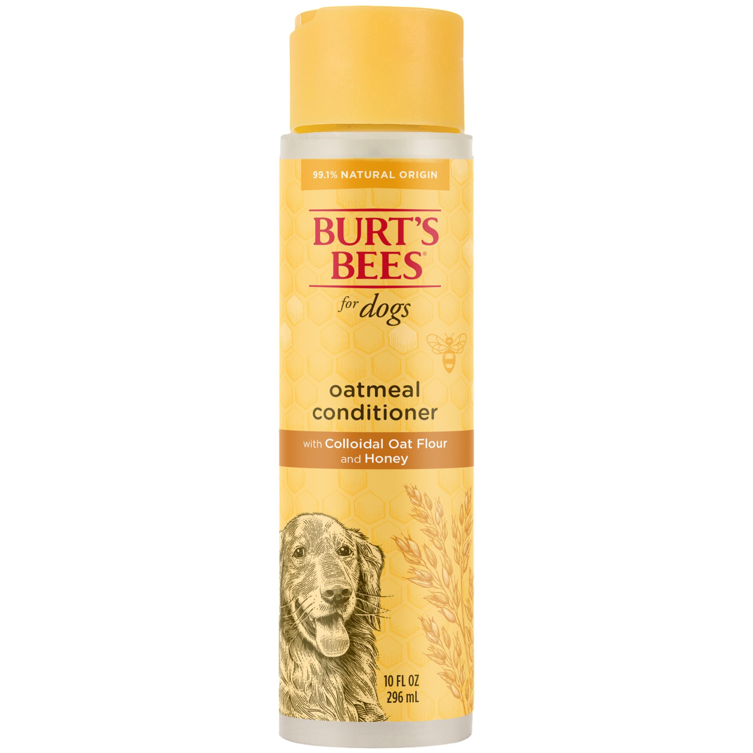 Photo 1 of **PARTIALLY USED (SOME SPILLED IN BAG)*** Burt’s Bees for Pets Oatmeal Dog Conditioner with Honey, Moisturizing Dog Coat Conditioner for Dry and Sensitive Skin to Help Soften and Nourish Coats During Grooming, 10 Fl Oz