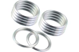 Motoforti Oil Drain Plug Gaskets, Gaskets for Oil Pan Plug, for Subaru Outback, Aluminum Alloy, 803916010, Silver Tone, 10pcs