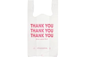 Garvey 063036 "Thank You" Bags, Printed, Plastic, 11.5 X 6.5 X 22 - .55 mil, White, 250/Box
