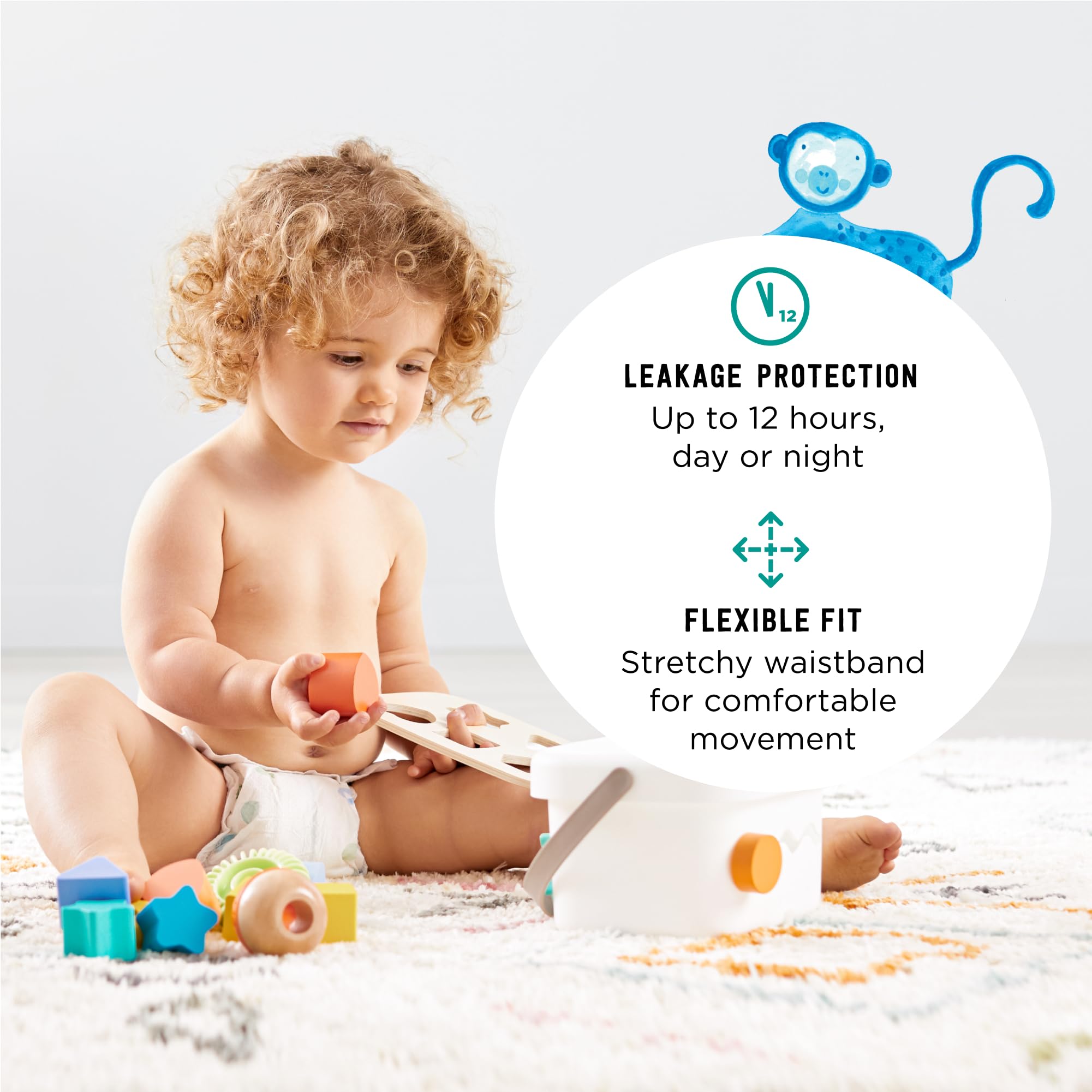 Amazon Brand - Mama Bear Gentle Touch Diapers, Size 1, 196 Count (4 packs of 49).