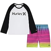 Hurley boys Baby and Toddler Boys' Swim Suit 2-piece Outfit Set