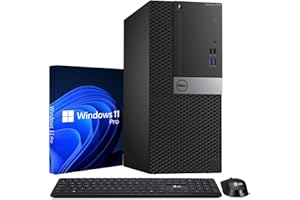 Dell OptiPlex 7040 Tower Desktop PC, Intel Core i7-6700, 16GB DDR4 RAM, 256GB SSD + 500GB HDD, AMD Radeon R5 340X 2GB, Window