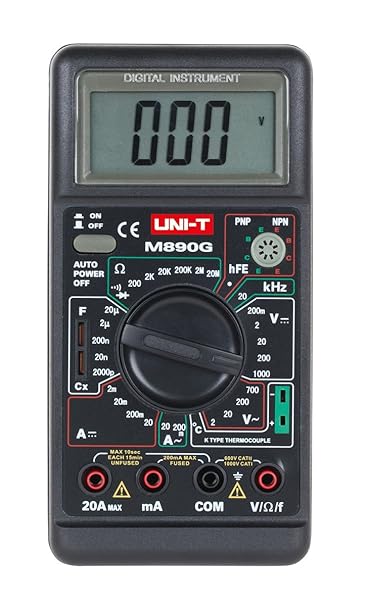 UNI-T MIE0006/M890G Digital-Multimeter, Messung von AC/DC Strom, AC/DC Spannung und Widerstand, Akustischer Durchgangsprüfer,