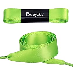 Booyckiy Flat Colorful Satin Ribbon Shoelaces