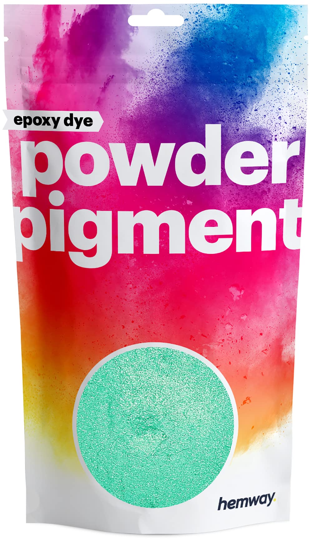 Hemway Epoxy Dye Powder Pigment Metallic Jade Green Powder 50g | Mica Pigment for Resin, Epoxy, Polyurethane Paint, Jewellery & Resin Floors, Colour Enhancement